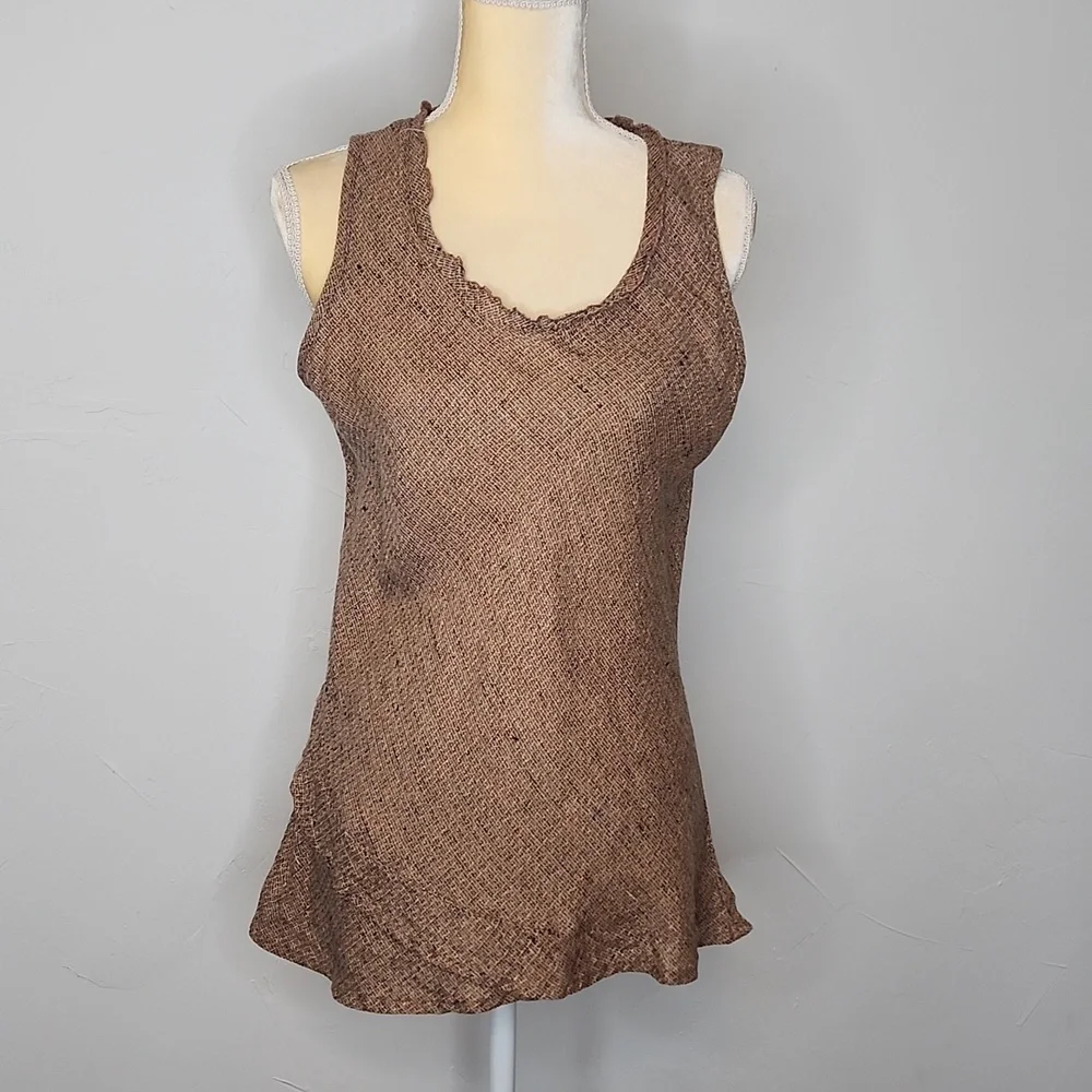 SIZE small FLAX brand LINEN sleeveless top. A78 - Picture 1 of 9